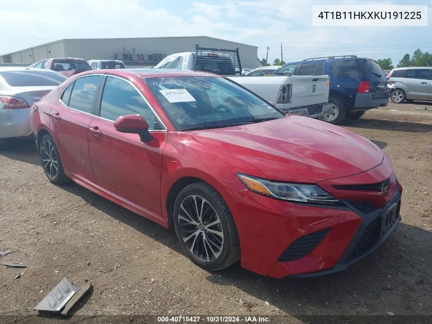 2019 Toyota Camry Se VIN: 4T1B11HKXKU191225 Lot: 40715427