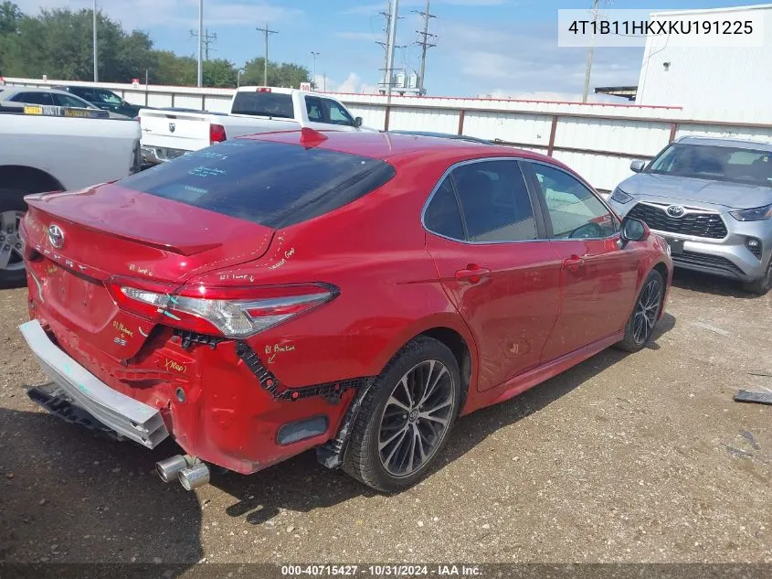 2019 Toyota Camry Se VIN: 4T1B11HKXKU191225 Lot: 40715427