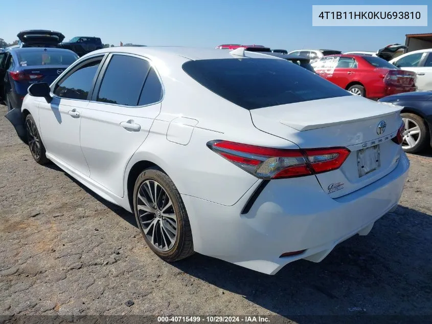 2019 Toyota Camry Se VIN: 4T1B11HK0KU693810 Lot: 40715499