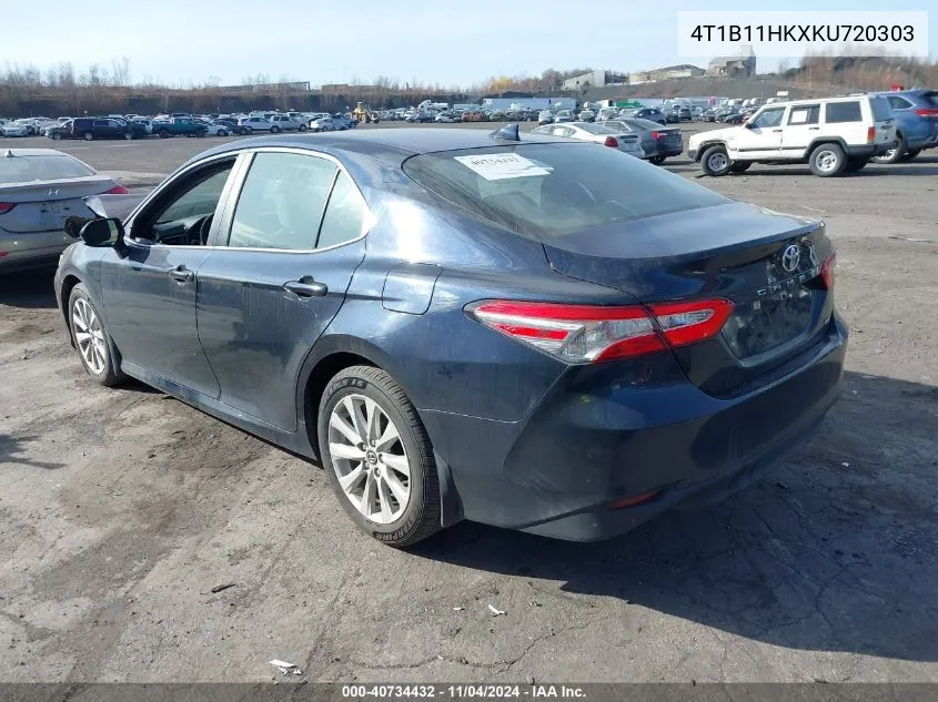 2019 Toyota Camry Le VIN: 4T1B11HKXKU720303 Lot: 40734432