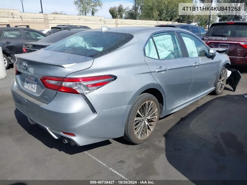 2019 Toyota Camry Se VIN: 4T1B11HK4KU841263 Lot: 40738427