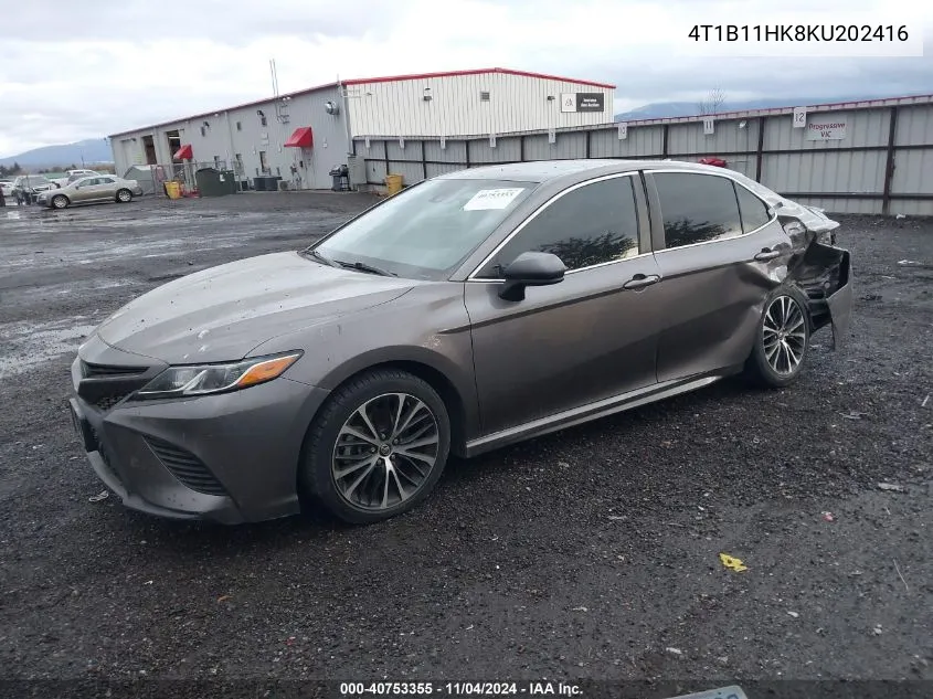 2019 Toyota Camry Se VIN: 4T1B11HK8KU202416 Lot: 40753355