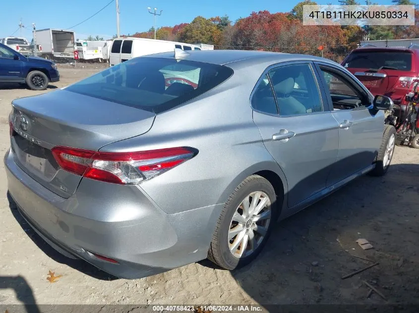 2019 Toyota Camry Le VIN: 4T1B11HK2KU850334 Lot: 40758423