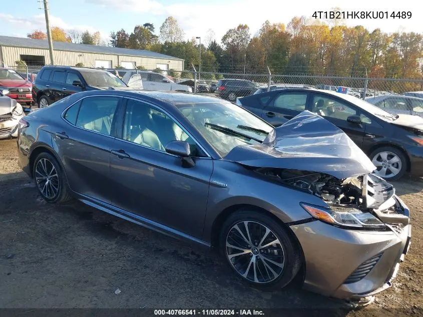 2019 Toyota Camry Hybrid Se VIN: 4T1B21HK8KU014489 Lot: 40766541