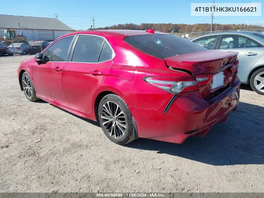 2019 Toyota Camry Se VIN: 4T1B11HK3KU166621 Lot: 40768590