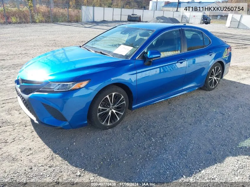 2019 Toyota Camry Se VIN: 4T1B11HKXKU260754 Lot: 40770438