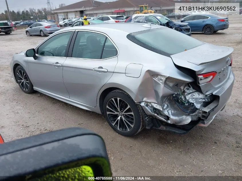 2019 Toyota Camry Se VIN: 4T1B11HK3KU690562 Lot: 40785588