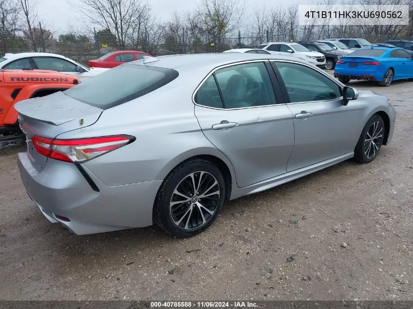 2019 Toyota Camry Se VIN: 4T1B11HK3KU690562 Lot: 40785588