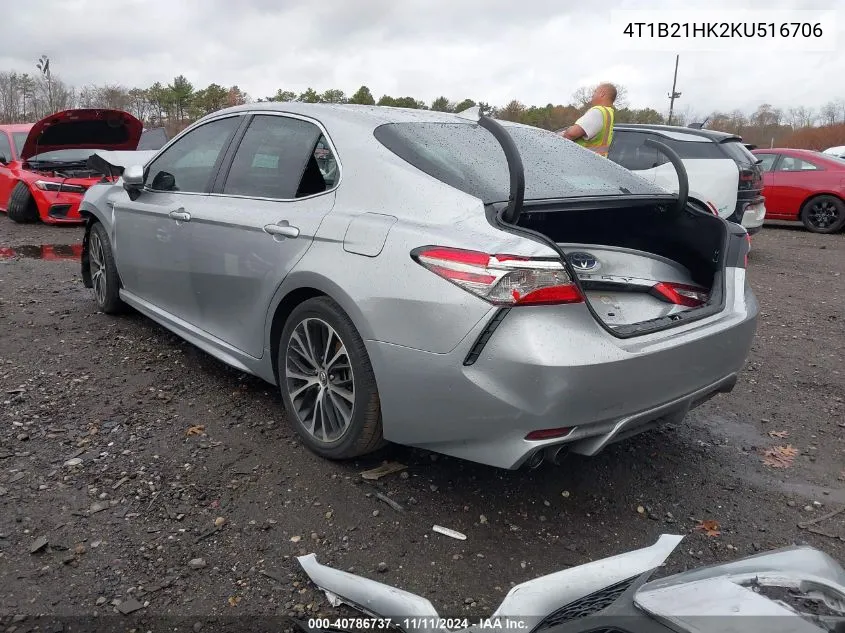 2019 Toyota Camry Hybrid/Le/Xle/Se VIN: 4T1B21HK2KU516706 Lot: 40786737