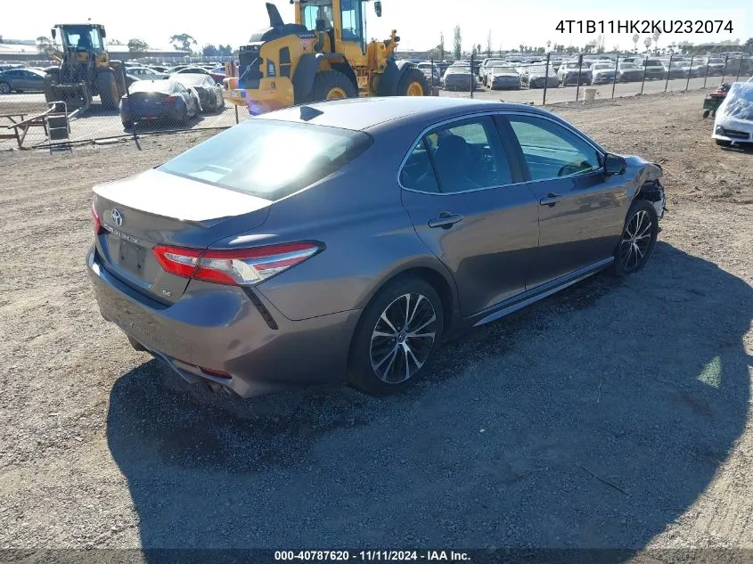 2019 Toyota Camry Se VIN: 4T1B11HK2KU232074 Lot: 40787620