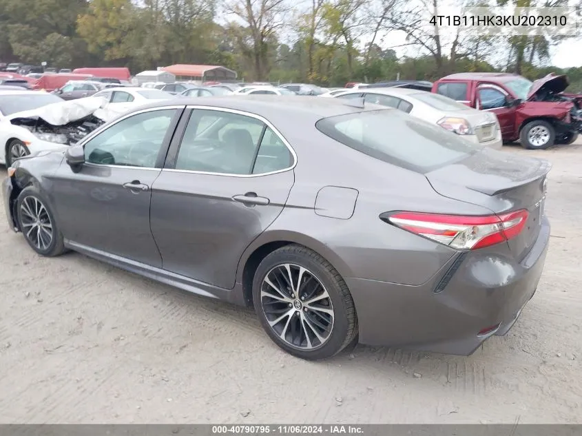 2019 Toyota Camry Se VIN: 4T1B11HK3KU202310 Lot: 40790795