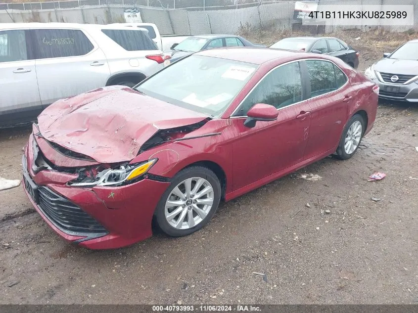 2019 Toyota Camry Le VIN: 4T1B11HK3KU825989 Lot: 40793993