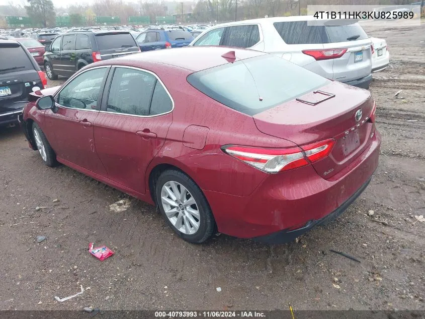 2019 Toyota Camry Le VIN: 4T1B11HK3KU825989 Lot: 40793993