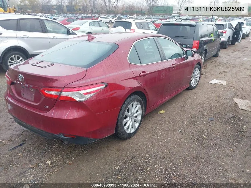 2019 Toyota Camry Le VIN: 4T1B11HK3KU825989 Lot: 40793993