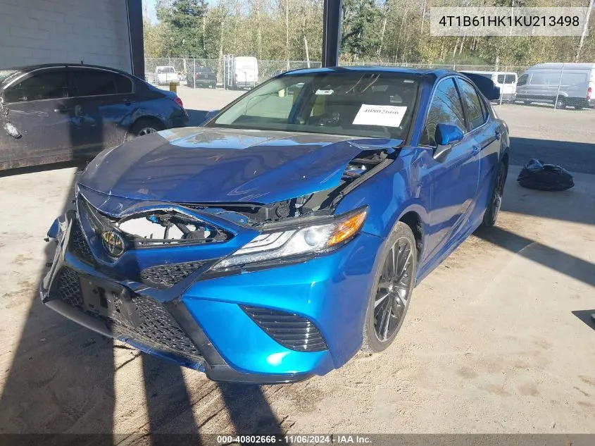 2019 Toyota Camry Xse VIN: 4T1B61HK1KU213498 Lot: 40802666