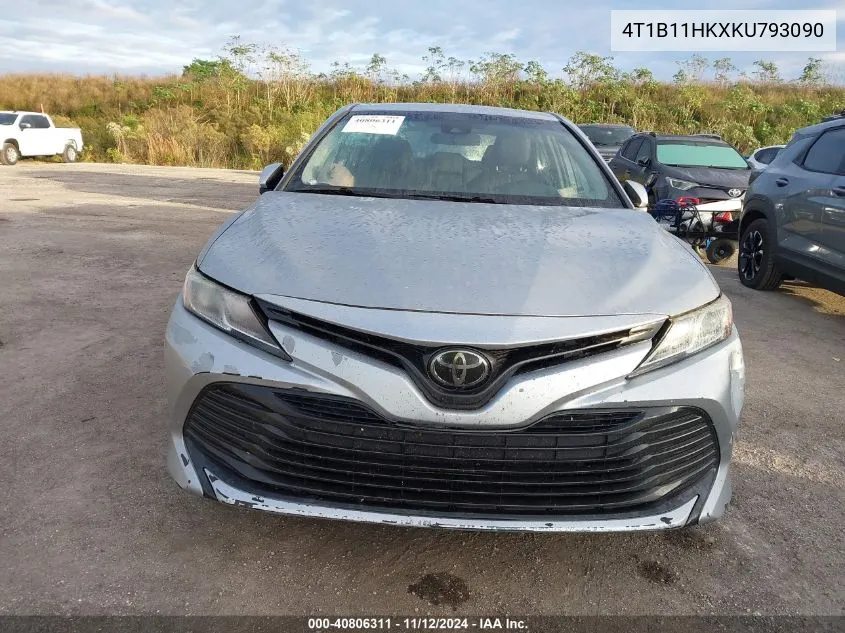 2019 Toyota Camry Le VIN: 4T1B11HKXKU793090 Lot: 40806311