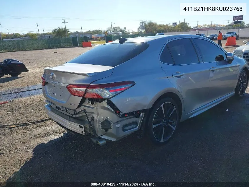 2019 Toyota Camry Xse V6 VIN: 4T1BZ1HK8KU023768 Lot: 40810429