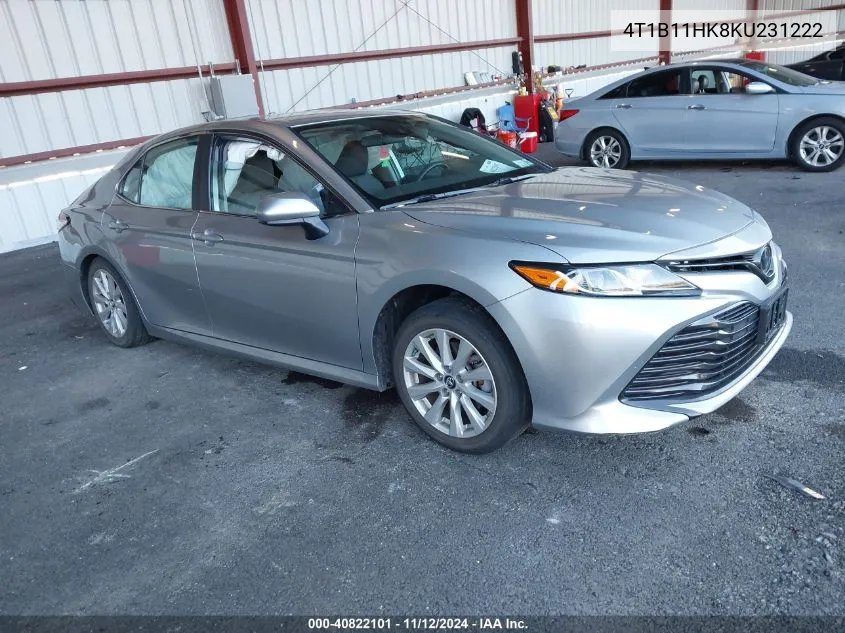 2019 Toyota Camry Le VIN: 4T1B11HK8KU231222 Lot: 40822101