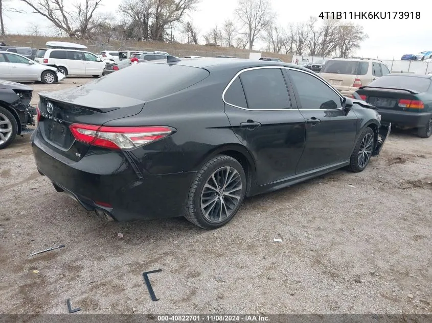 2019 Toyota Camry Se VIN: 4T1B11HK6KU173918 Lot: 40822701