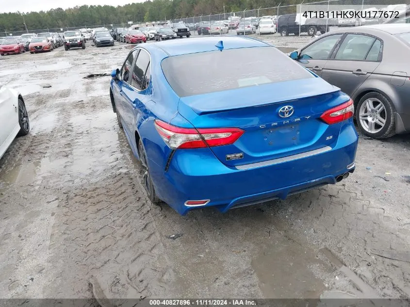 2019 Toyota Camry Se VIN: 4T1B11HK9KU177672 Lot: 40827896