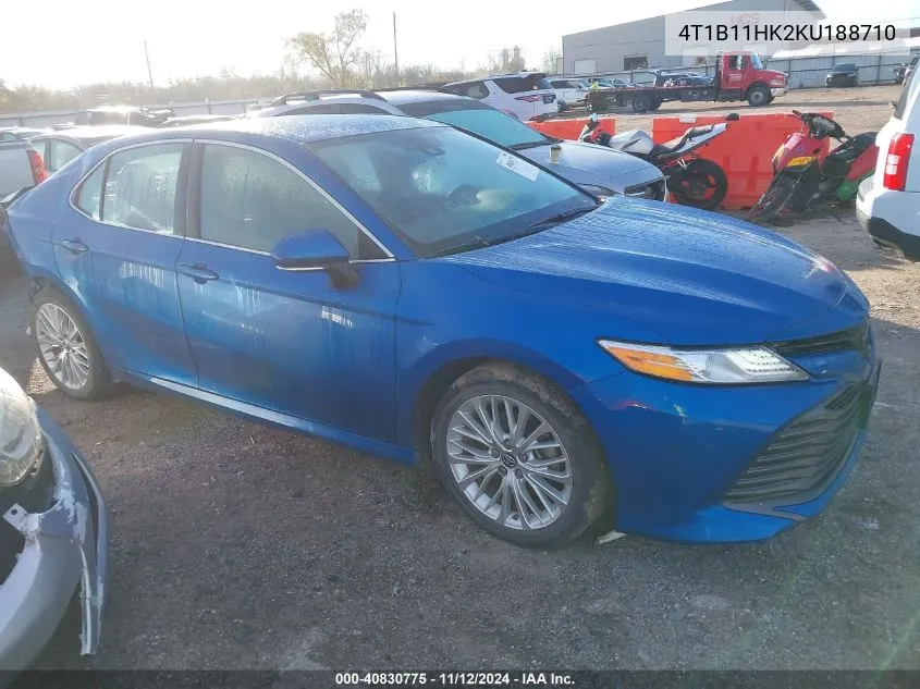 2019 Toyota Camry Xle VIN: 4T1B11HK2KU188710 Lot: 40830775