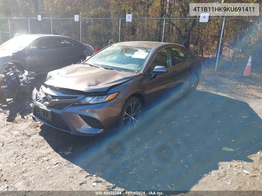 2019 Toyota Camry Se VIN: 4T1B11HK9KU691411 Lot: 40832264