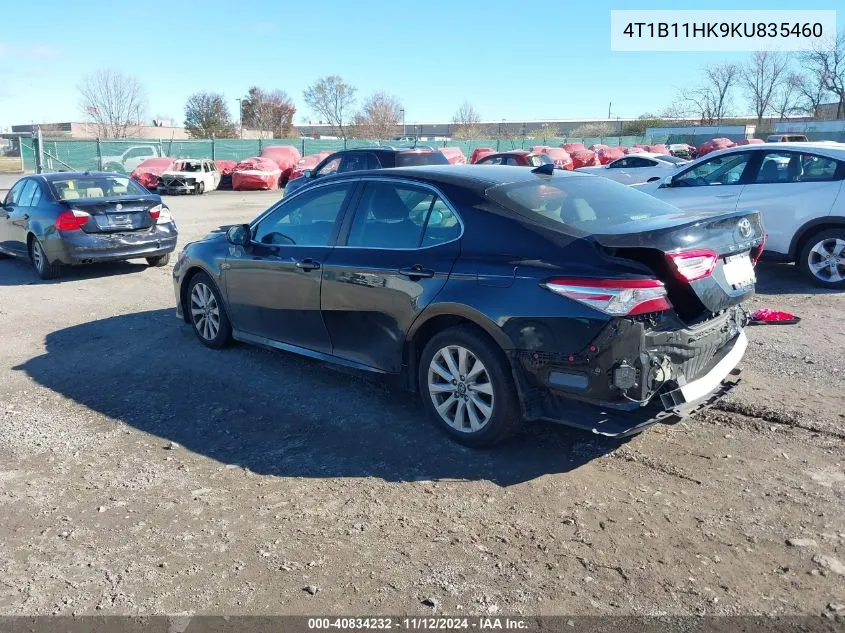 2019 Toyota Camry Le VIN: 4T1B11HK9KU835460 Lot: 40834232