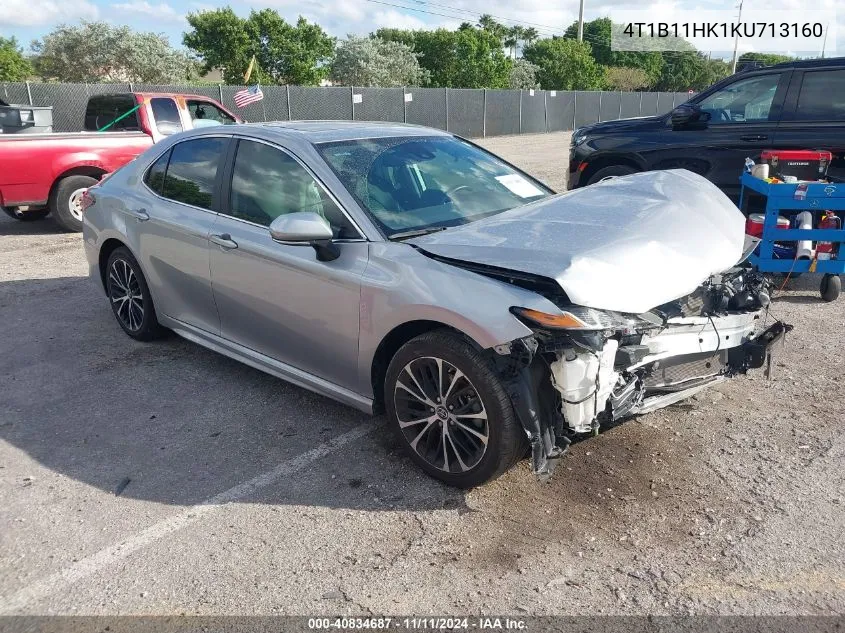 2019 Toyota Camry Se VIN: 4T1B11HK1KU713160 Lot: 40834687