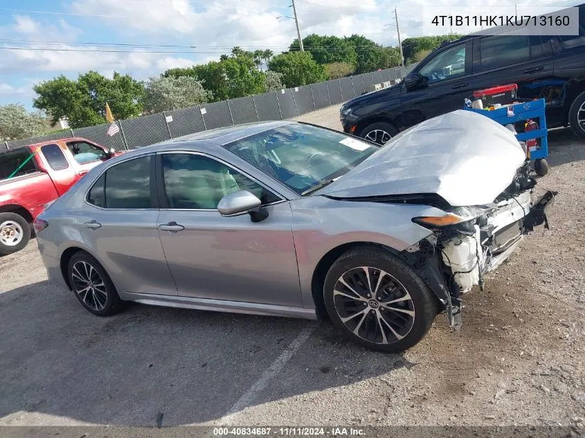 2019 Toyota Camry Se VIN: 4T1B11HK1KU713160 Lot: 40834687