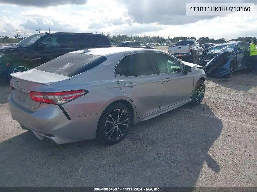 2019 Toyota Camry Se VIN: 4T1B11HK1KU713160 Lot: 40834687