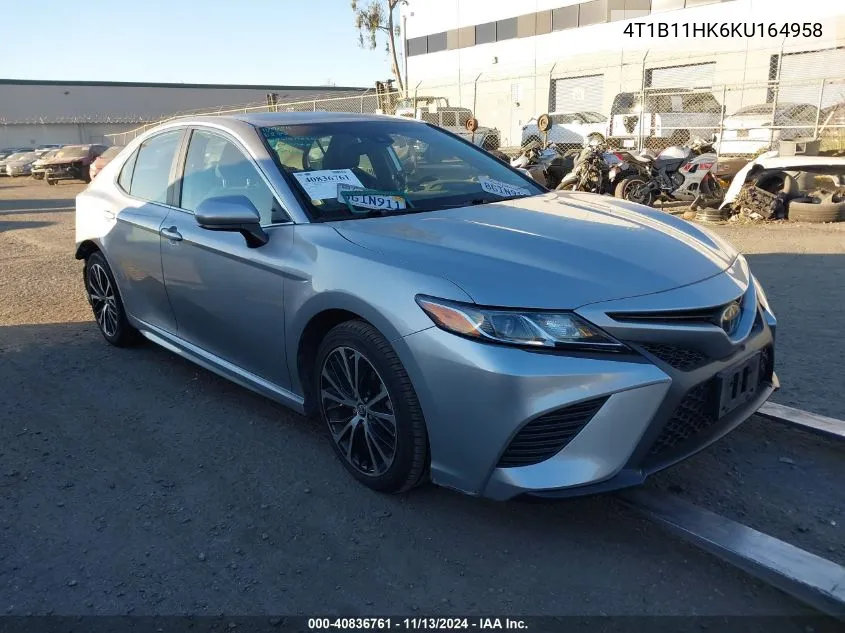 2019 Toyota Camry Se VIN: 4T1B11HK6KU164958 Lot: 40836761