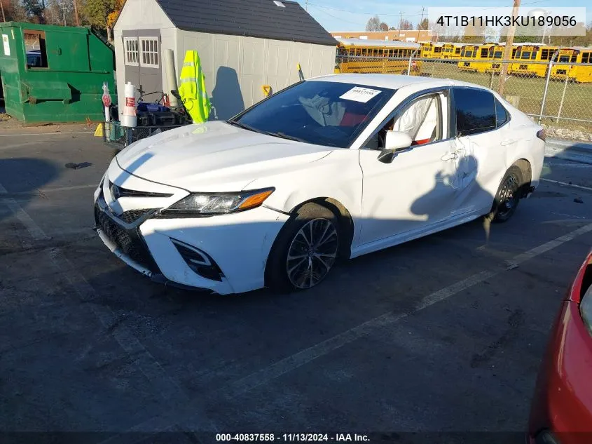 2019 Toyota Camry Se VIN: 4T1B11HK3KU189056 Lot: 40837558