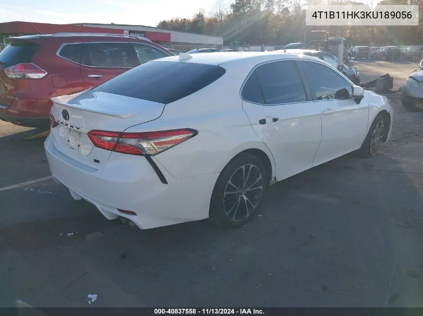 2019 Toyota Camry Se VIN: 4T1B11HK3KU189056 Lot: 40837558