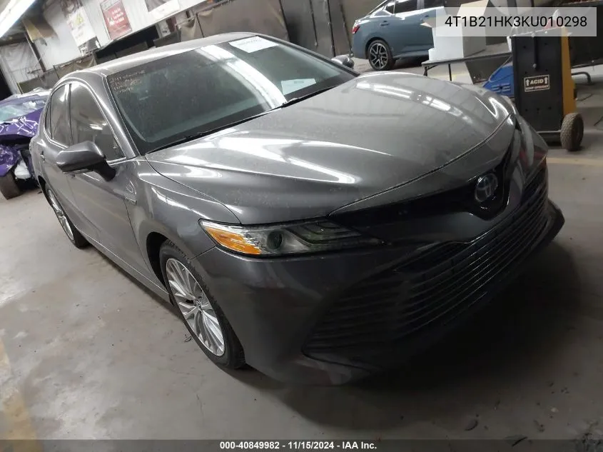 2019 Toyota Camry Hybrid Xle VIN: 4T1B21HK3KU010298 Lot: 40849982