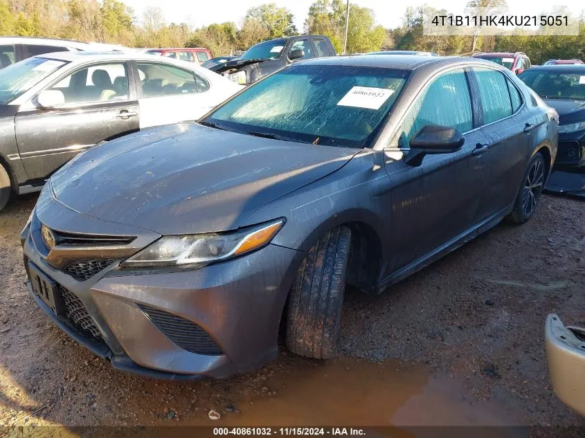 2019 Toyota Camry Se VIN: 4T1B11HK4KU215051 Lot: 40861032