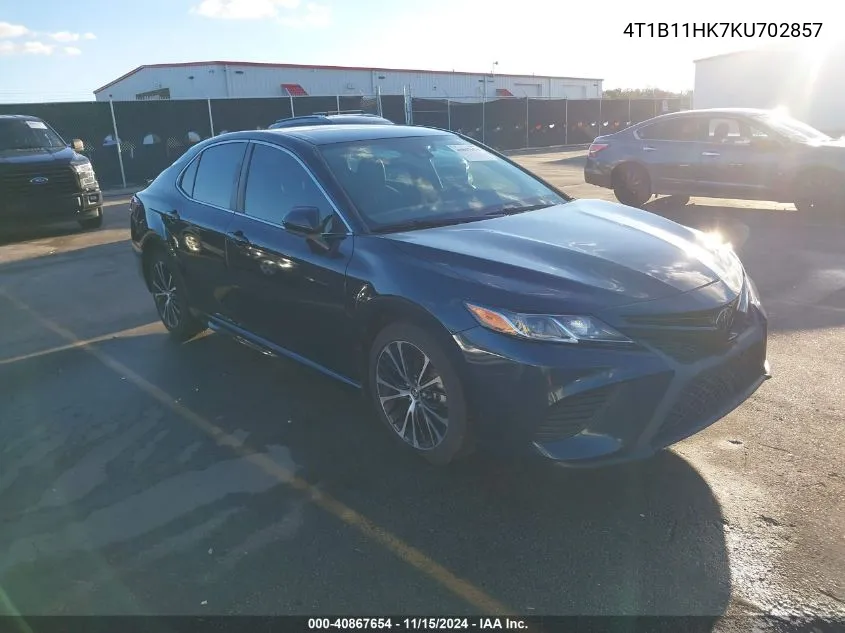 2019 Toyota Camry Se VIN: 4T1B11HK7KU702857 Lot: 40867654