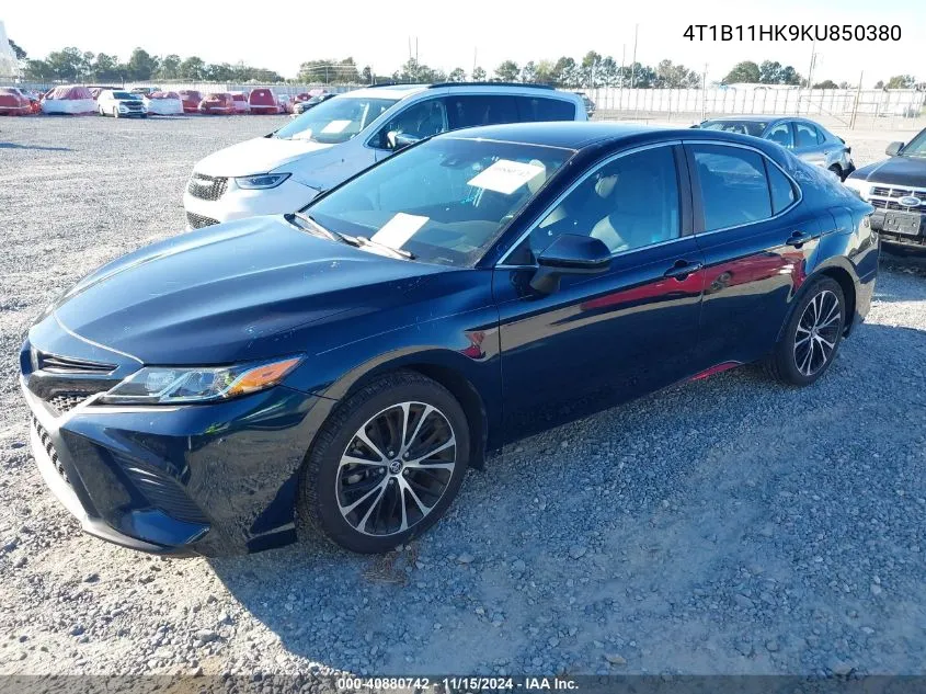 2019 Toyota Camry Se VIN: 4T1B11HK9KU850380 Lot: 40880742