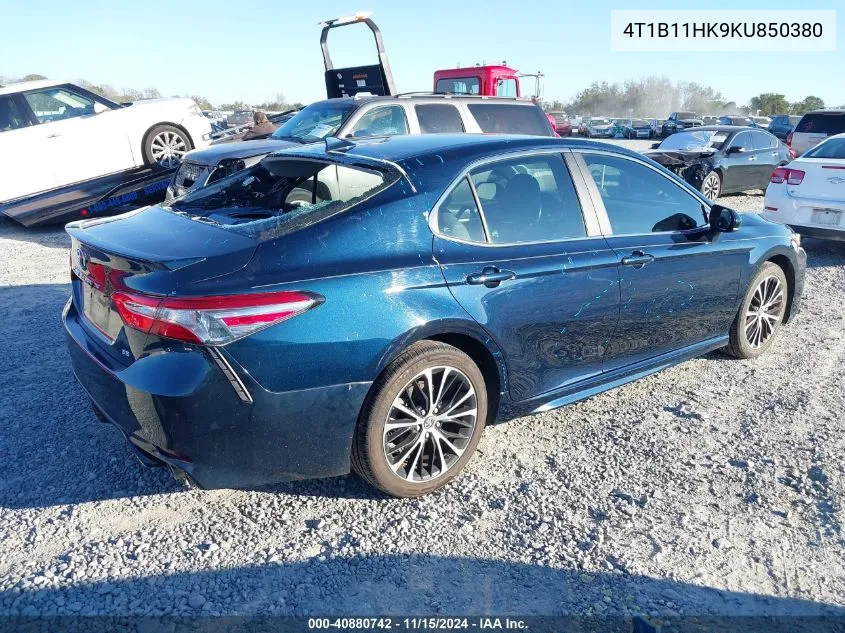 2019 Toyota Camry Se VIN: 4T1B11HK9KU850380 Lot: 40880742