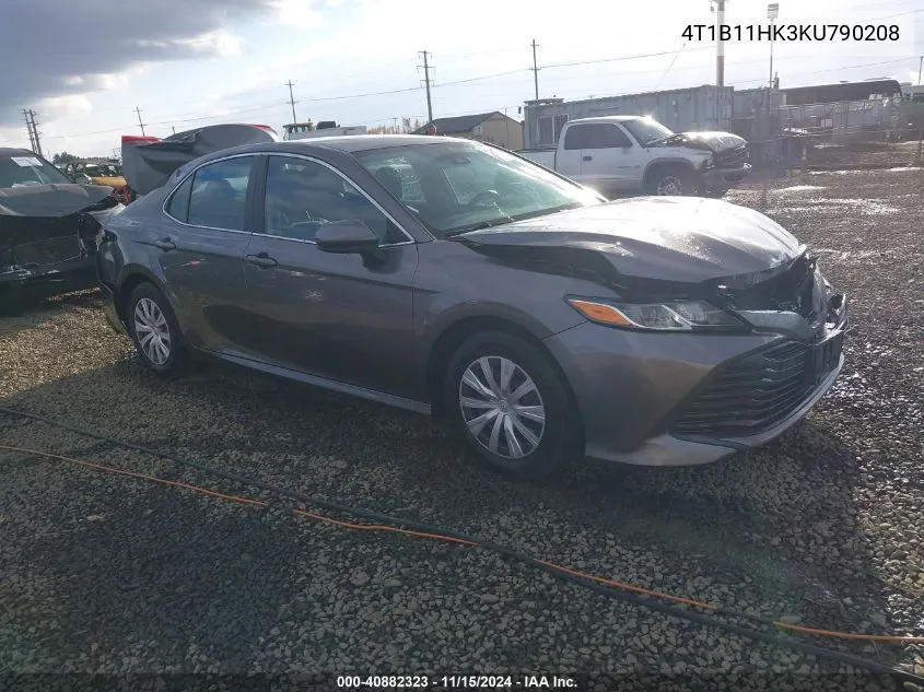 2019 Toyota Camry L VIN: 4T1B11HK3KU790208 Lot: 40882323