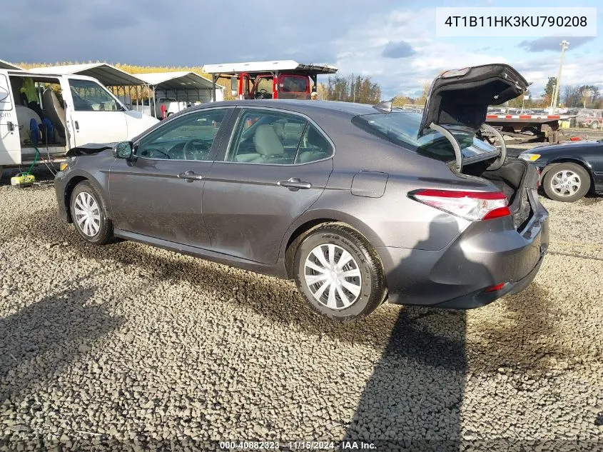 2019 Toyota Camry L VIN: 4T1B11HK3KU790208 Lot: 40882323