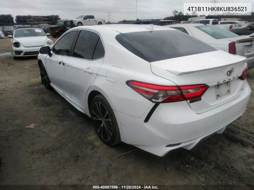 2019 Toyota Camry Se VIN: 4T1B11HK8KU836521 Lot: 40887896