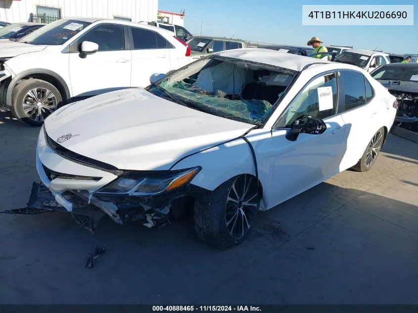 2019 Toyota Camry Se VIN: 4T1B11HK4KU206690 Lot: 40888465