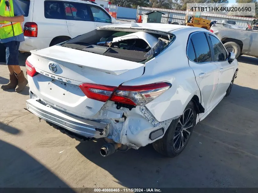 2019 Toyota Camry Se VIN: 4T1B11HK4KU206690 Lot: 40888465