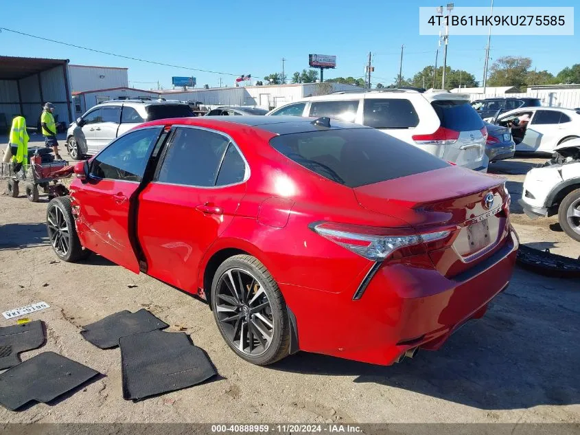 2019 Toyota Camry Xse VIN: 4T1B61HK9KU275585 Lot: 40888959