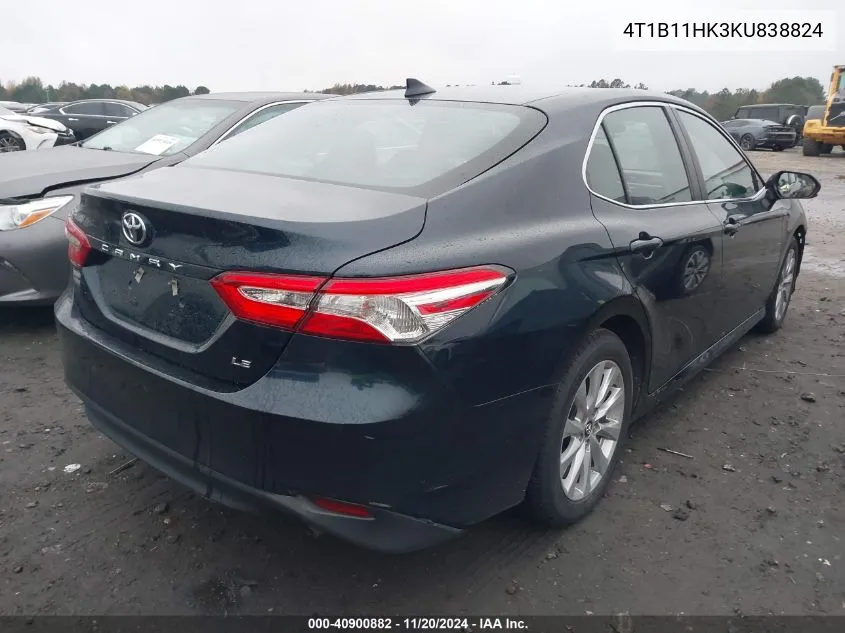 2019 Toyota Camry Le VIN: 4T1B11HK3KU838824 Lot: 40900882