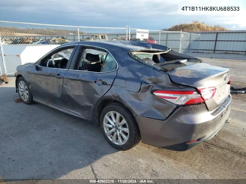 2019 Toyota Camry Le VIN: 4T1B11HK8KU688533 Lot: 40902210