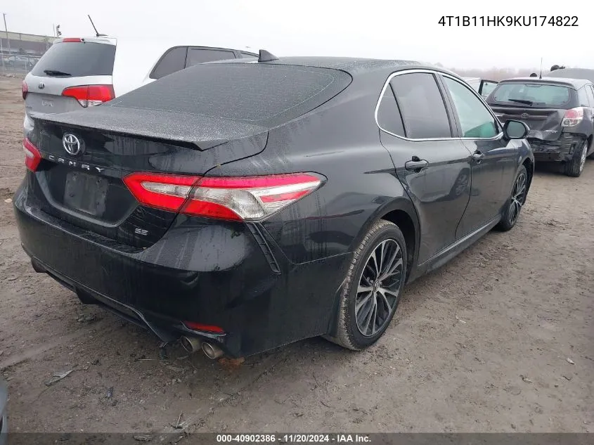 2019 Toyota Camry Se VIN: 4T1B11HK9KU174822 Lot: 40902386