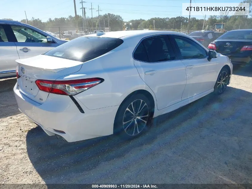 2019 Toyota Camry Se VIN: 4T1B11HK8KU733244 Lot: 40909983