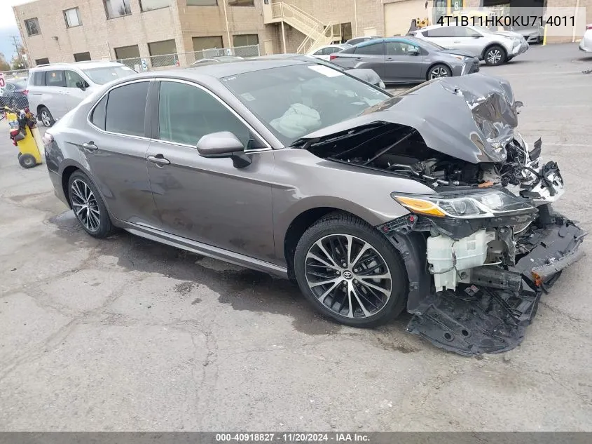 2019 Toyota Camry Se VIN: 4T1B11HK0KU714011 Lot: 40918827