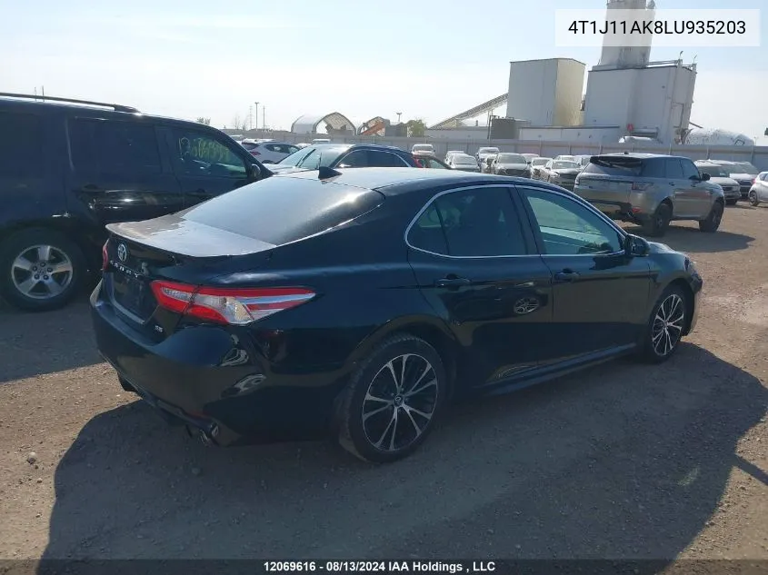 2020 Toyota Camry Se VIN: 4T1J11AK8LU935203 Lot: 12069616